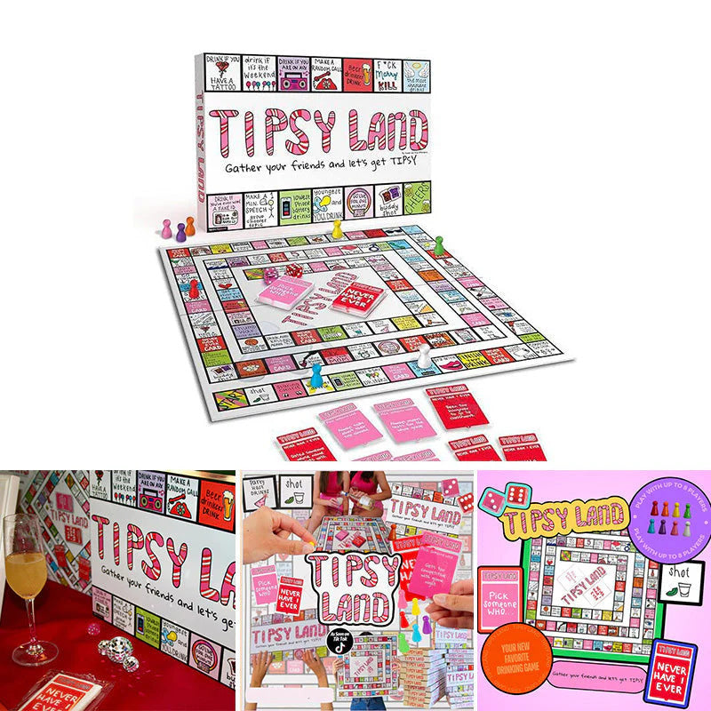 🌈Tipsy Land Party Board Game Party Board Game Fun Drinking Game for Friends🎁