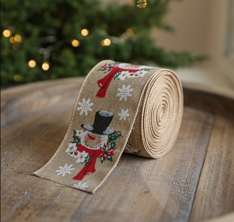 Linen Christmas Ribbon Christmas Tree Vine Wreath Decoration Ribbon Woven Ribbon Party Supplies Atmosphere Arrangement Color Ribbon