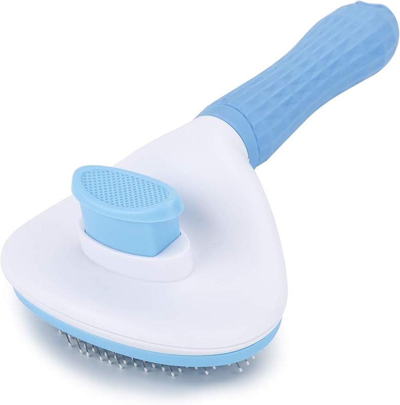 🌟🌟Self Cleaning Slicker Brush, Dog Cat Bunny Pet Grooming Shedding Brush - Easy to Remove Loose Undercoat, Pet Massaging Tool Suitable for Pets with Long or Short Hair