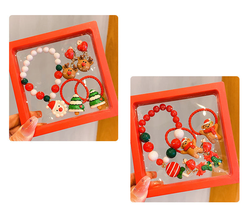 Hot Sale Christmas Bracelet Handmade Bracelet Colorful Bracelet Christmas Gift Wholesale Versatile Jewelry Children's Accessories