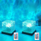 🌟🌟Ocean Wave Projector Light, 16-Color Luminorthe Cube Lamp & App Remote, 3D Holographic Water Ripple Romantic Ambient Lighting for Child's Room, Meditation Relaxation, Night Light