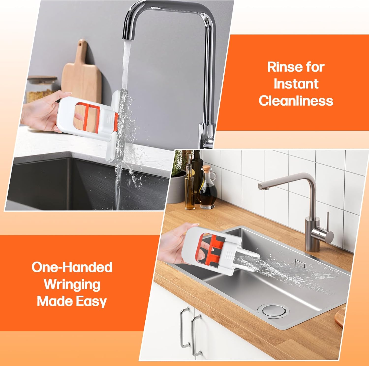 🌟🌟Mini Foldable Desktop Mop – Portable Versatile Wet & Dry Cleaning Sponge Mop for Home