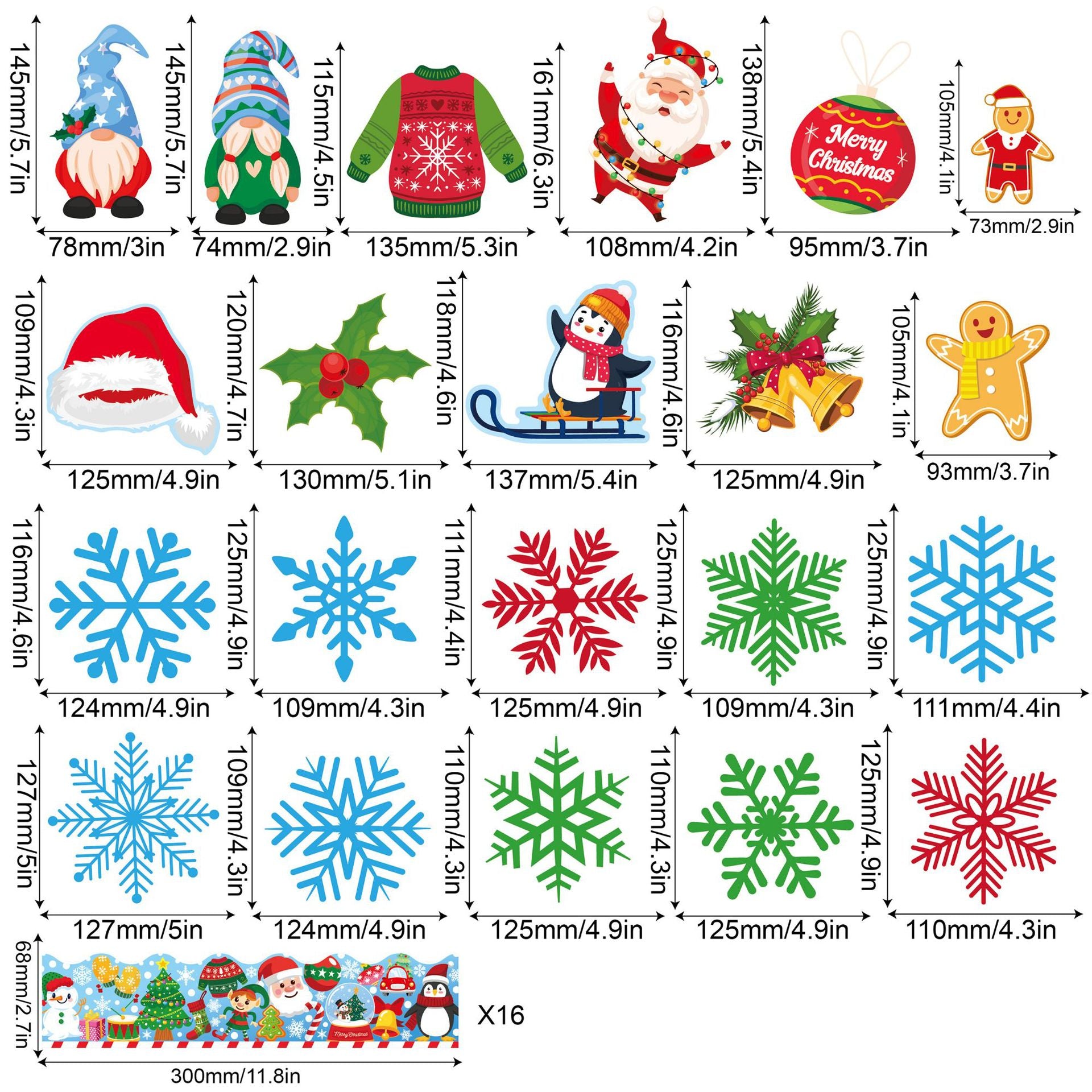 Christmas Party Decoration Set Merry Chrismas Decorate the bulletin board with Christmas wall stickers
