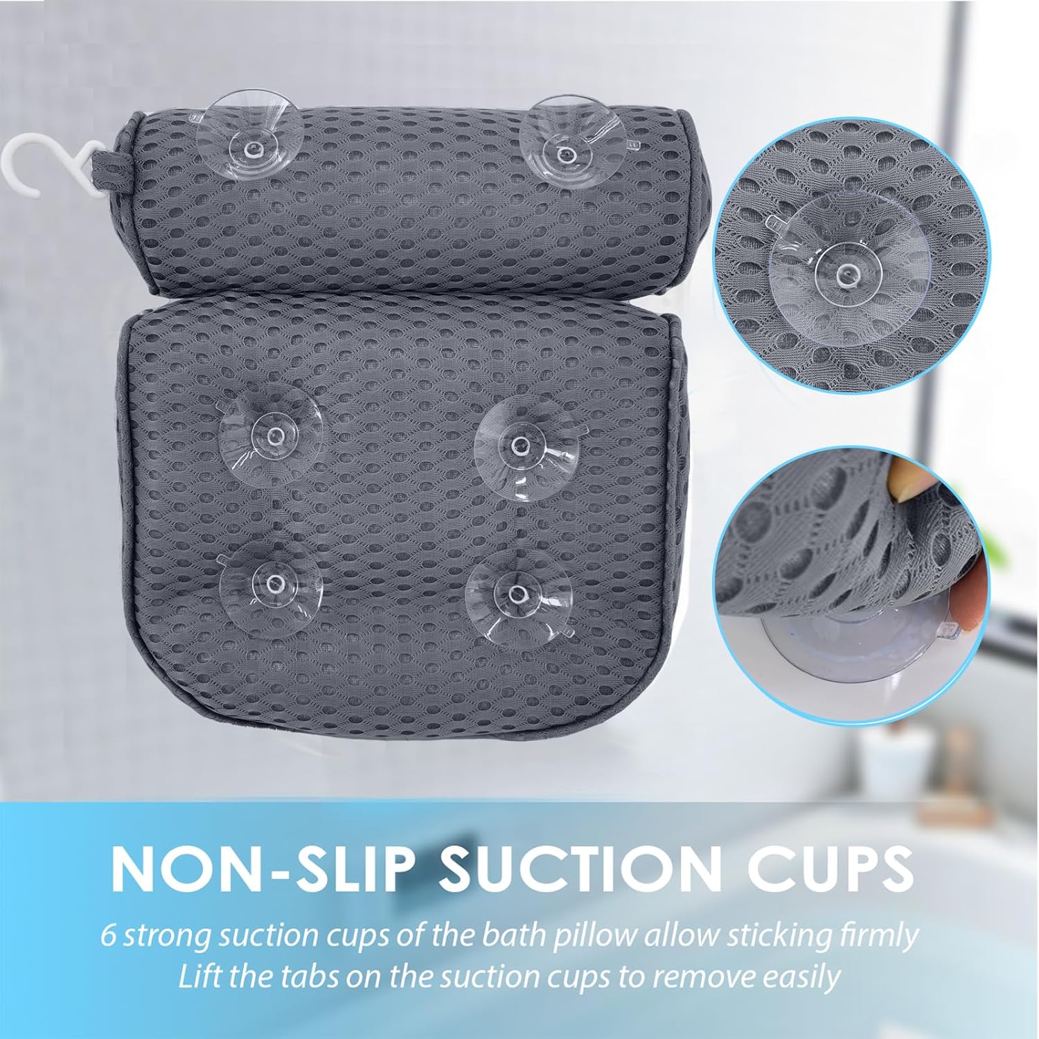 🌟 🌟 Luxury Bath Pillows for Tub，Bath Pillow Bathtub Pillows for Head and Neck