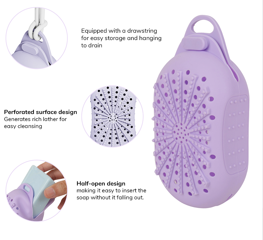 Soap Bag Foaming Net Soap Holder Hangable Soap Draining Soap Box Bath Cleaning Brush Particles