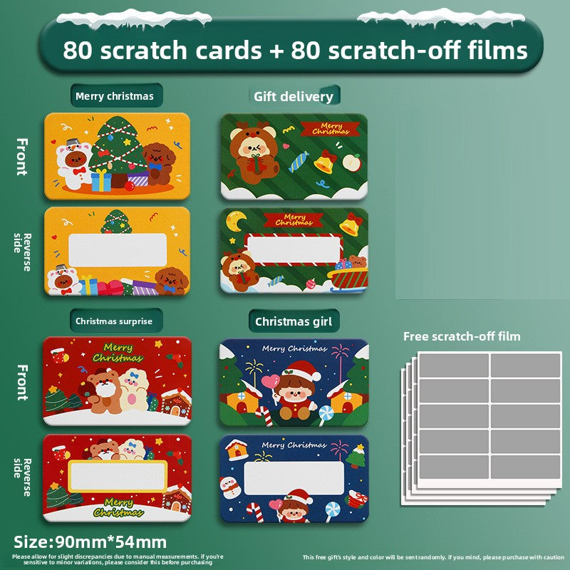 🎅🎄❄️ Christmas Scratch Cards Student Creative Handwritten Cards Friend Gifts Wish Cards Company Events Lucky Draw Scratch Cards🎁