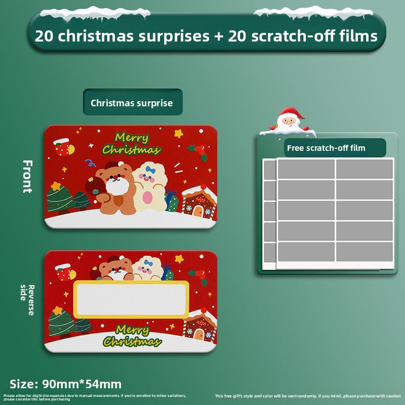 🎅🎄❄️ Christmas Scratch Cards Student Creative Handwritten Cards Friend Gifts Wish Cards Company Events Lucky Draw Scratch Cards🎁