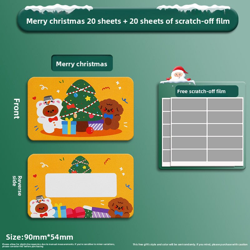 🎅🎄❄️ Christmas Scratch Cards Student Creative Handwritten Cards Friend Gifts Wish Cards Company Events Lucky Draw Scratch Cards🎁