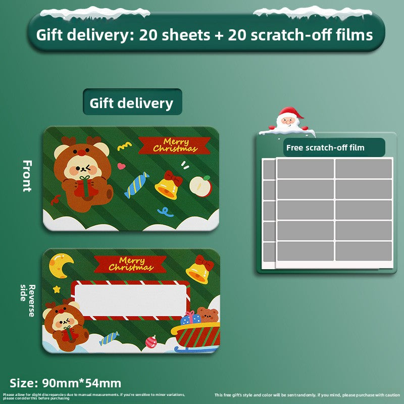 🎅🎄❄️ Christmas Scratch Cards Student Creative Handwritten Cards Friend Gifts Wish Cards Company Events Lucky Draw Scratch Cards🎁