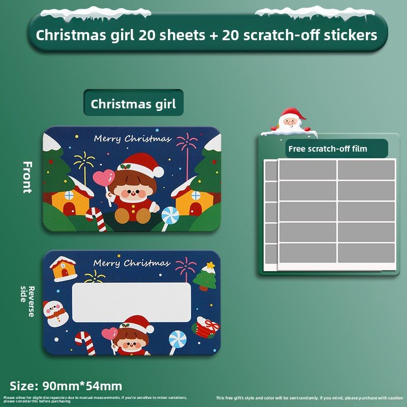 🎅🎄❄️ Christmas Scratch Cards Student Creative Handwritten Cards Friend Gifts Wish Cards Company Events Lucky Draw Scratch Cards🎁
