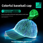 🌟  🌟 Hot sale new led Fiber Optic Glowing Hat Bar Disco Glowing Baseball Cap Hip Hop Couple Flashing Hat 🌟  🌟