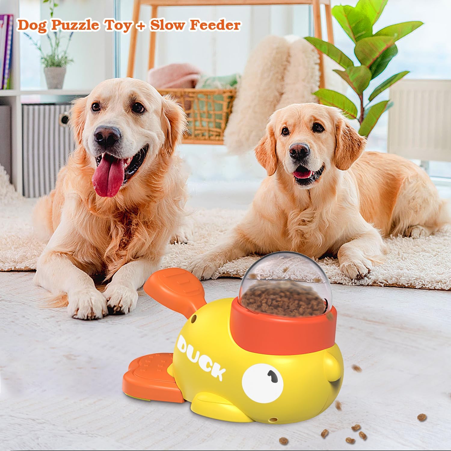 🌟🌟Dog Interactive Treat Dispenser Toy, Food Puzzle Slow Feeder