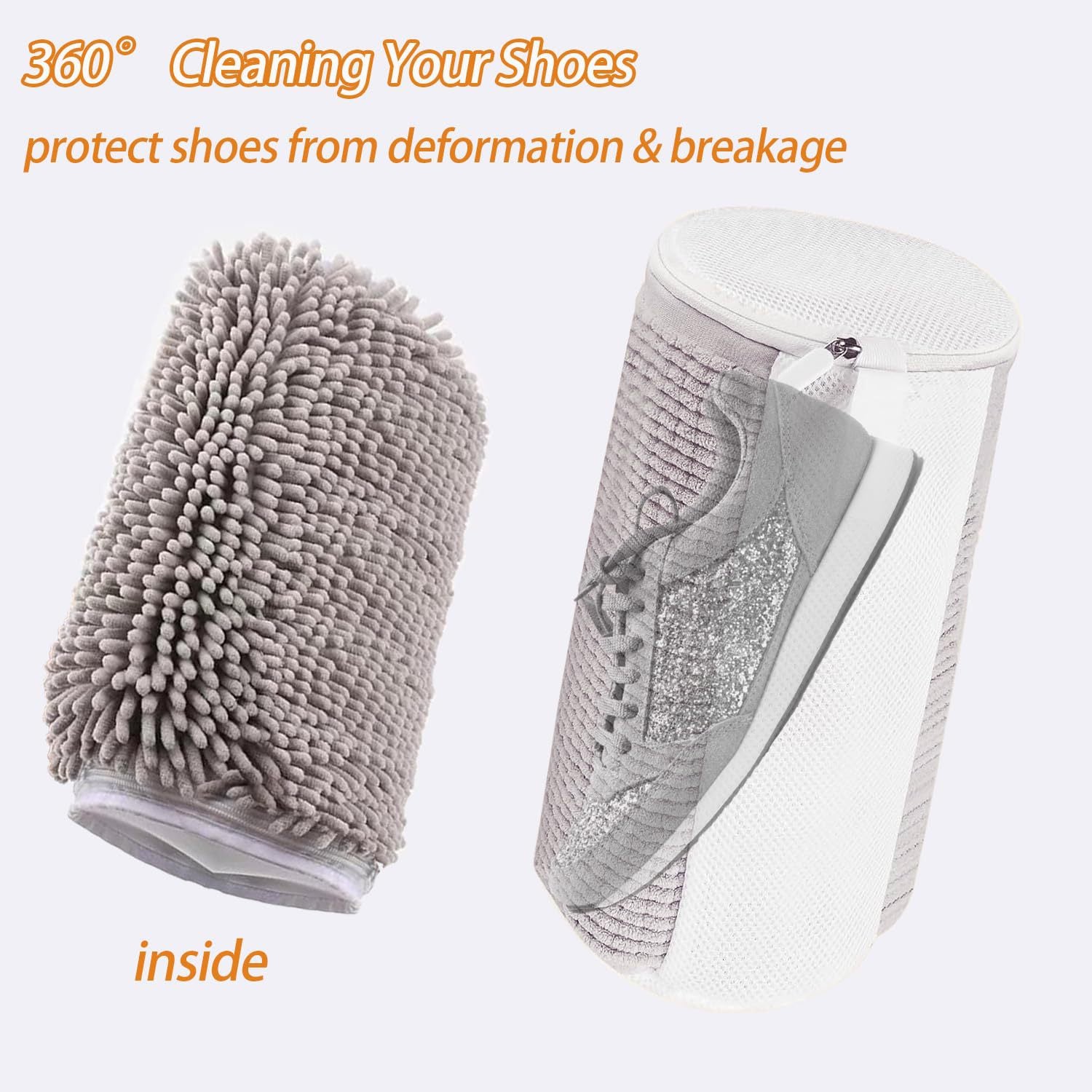 🌟 🌟Upgraded Lazy Shoe Washing Bag Washing Machine Cleaning Care Bag Convenient Anti-Deformation Cleaning Sports Shoes Multi-Use