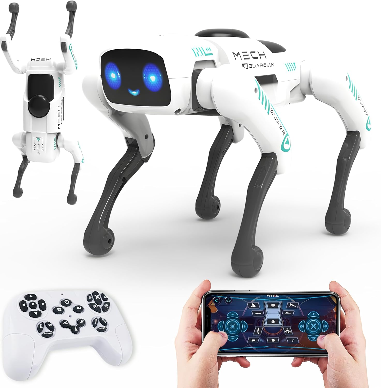 🌟 🌟Smart Robot Dog - Remote Control Robots Pets with APP Programming, Smart and Realistic Robotic Puppy, Interactive Actions and Perform Trick, Ideal Gifts for Kids Boys Adults