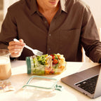 🌟 🌟The Original Salad Pod - Salad Pod Mason Jar Side Open with Leakproof Dressing Compartment,Microwave-safe, dishwasher-safe, and freezer-safe,Suitable for Home, Outdoor, Travel and Party