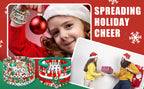 6 Pack Christmas Bracelets: Joy & Merry Candy-Style Stacks for Women & Teens - Perfect Christmas Gifts - Age 3 to Adult