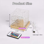 🌟🌟Ocean Wave Projector Light, 16-Color Luminorthe Cube Lamp & App Remote, 3D Holographic Water Ripple Romantic Ambient Lighting for Child's Room, Meditation Relaxation, Night Light