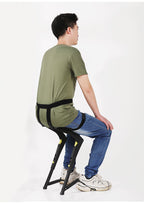 Portable Exoskeleton Wearable Seat for Fishing Outdoor Travel Multifunctional Chair