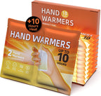 Hand Warmers 18 Count - Air Activated 10 Hours of Long Lasting Safe Natural Odorless Air Activated Warmers - Disposable Quick & Easy Activation, Portable Odor, Free Warmth for Hands 18 Pack