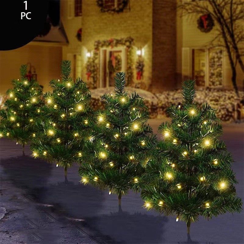🎅🎄❄️Solar Christmas Pine Tree Light Outdoor Lawn Decoration Landscape Christmas Festival Atmosphere LED Garden lamp❄️🎄🎅