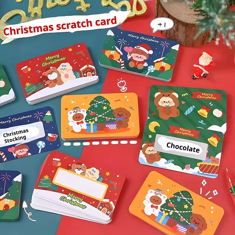 🎅🎄❄️ Christmas Scratch Cards Student Creative Handwritten Cards Friend Gifts Wish Cards Company Events Lucky Draw Scratch Cards🎁
