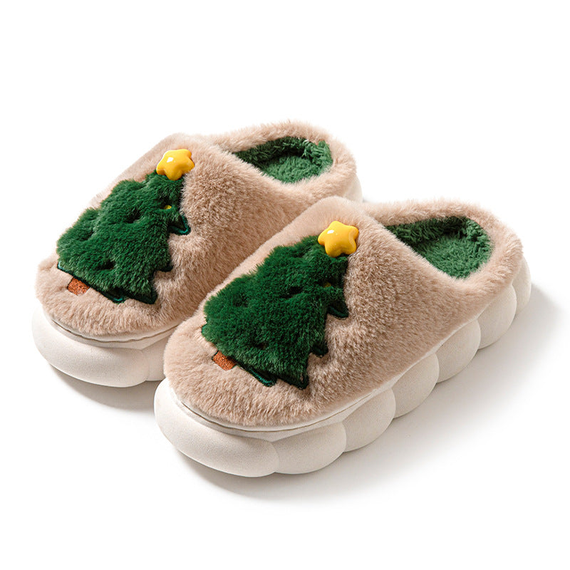 🎅🎄❄️New Year's  Exclusive Christmas Tree Women's Home Slippers Unisex Autumn Winter Slippers🎅🎄❄️