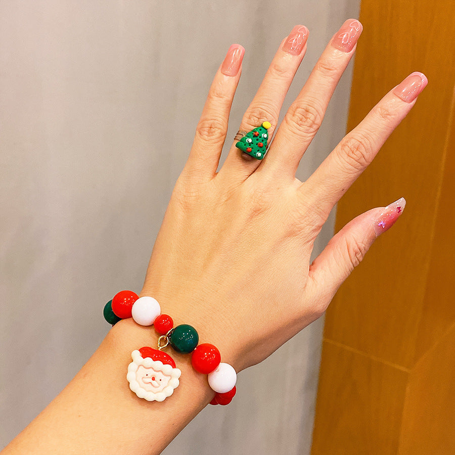 Hot Sale Christmas Bracelet Handmade Bracelet Colorful Bracelet Christmas Gift Wholesale Versatile Jewelry Children's Accessories
