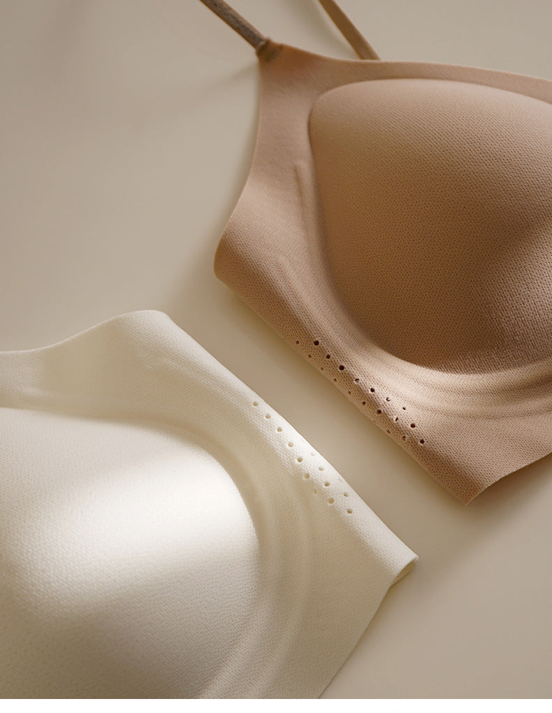 🎁🌈Invisible Seamless Large Bust Minimizer Bra for Women with Fine Shimmer Straps, Beautiful Back, Gathered Design, Wireless Vest-style Bra