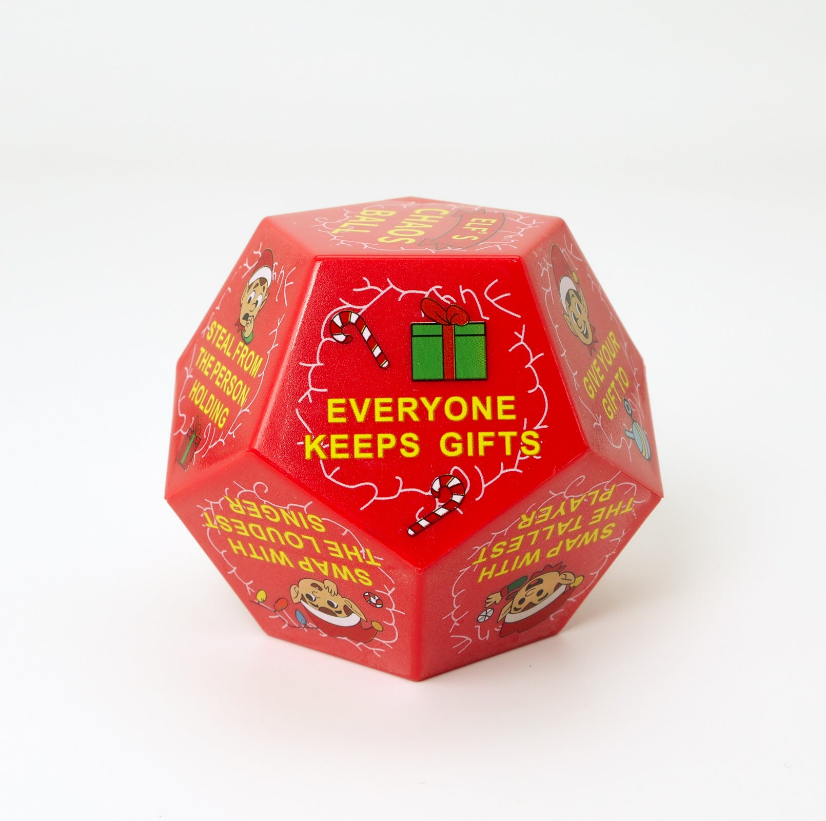 Dice Christmas Elf Theme Exchange Gift Colorful Dice