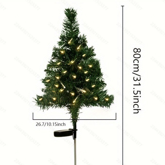 🎅🎄❄️Solar Christmas Pine Tree Light Outdoor Lawn Decoration Landscape Christmas Festival Atmosphere LED Garden lamp❄️🎄🎅