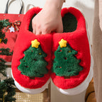 🎅🎄❄️New Year's  Exclusive Christmas Tree Women's Home Slippers Unisex Autumn Winter Slippers🎅🎄❄️
