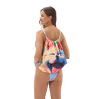 2-in-1 Foldable Beach Towel Printed Bath Towel Integrated Beach Towel Integrated Bag Storage