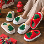 🎅🎄❄️New Year's  Exclusive Christmas Tree Women's Home Slippers Unisex Autumn Winter Slippers🎅🎄❄️