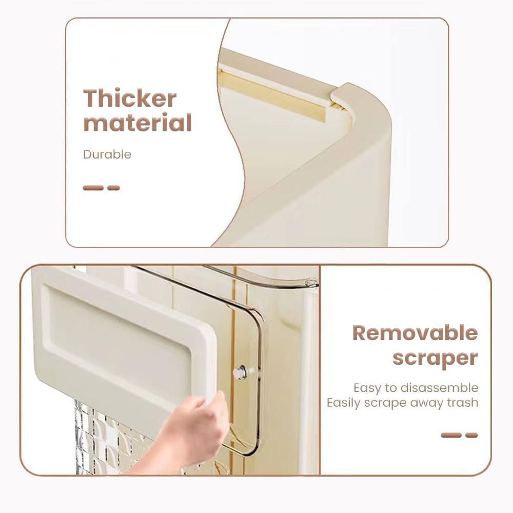 🌟🌟Folding Hanging Trash Can, Kitchen Cabinet/Car/Bedroom/Bathroom Folding Hanging Small Plastic Trash Can