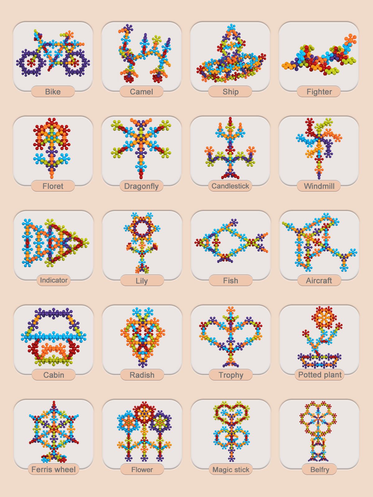 Plum Blossom Building Blocks Kindergarten educational early learning particle toys wholesale3-6Years Old