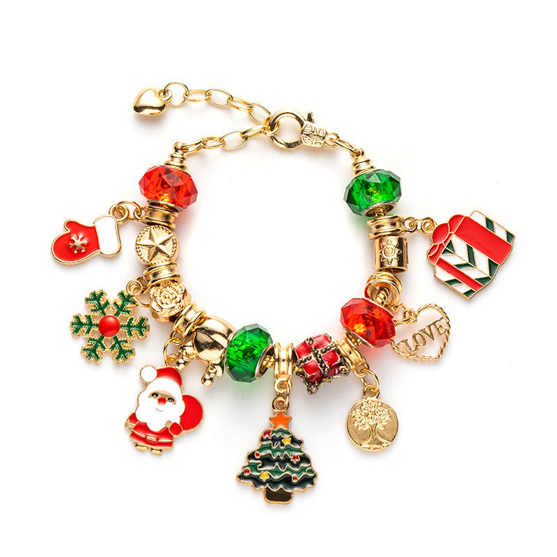 New Christmas Blind Box Bracelet Heaven and Earth Cover Box Anti-Drop diy Handmade Beaded Bracelet gold Children's Bracelet