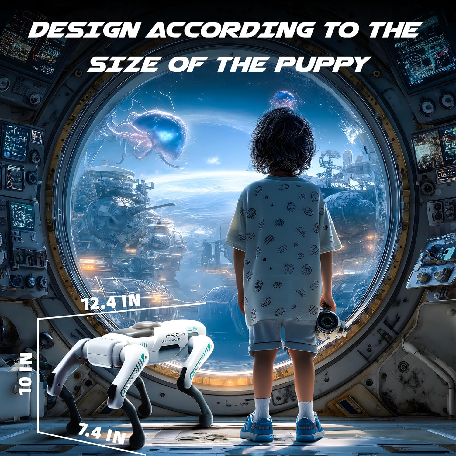 🌟 🌟Smart Robot Dog - Remote Control Robots Pets with APP Programming, Smart and Realistic Robotic Puppy, Interactive Actions and Perform Trick, Ideal Gifts for Kids Boys Adults