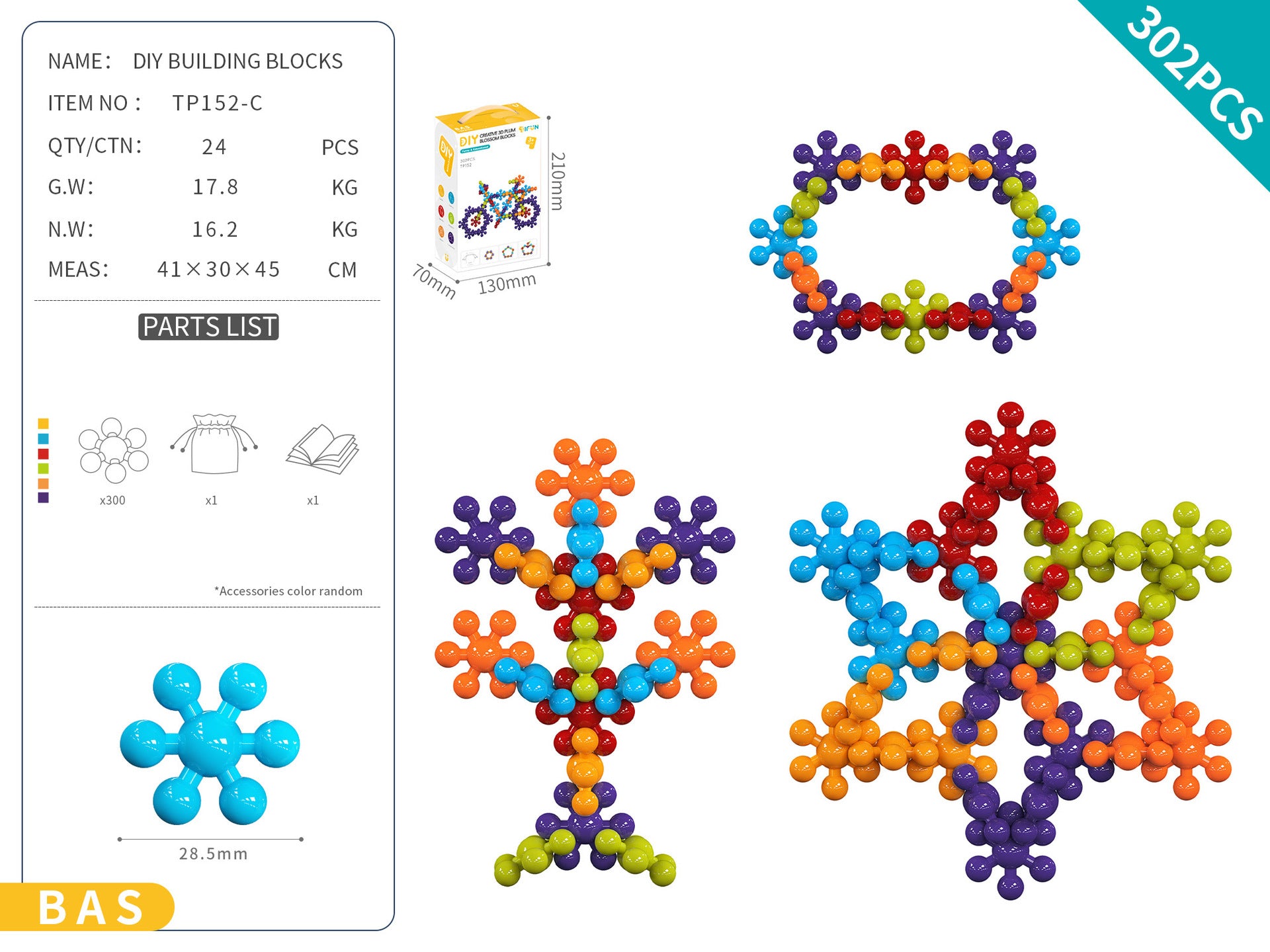 Plum Blossom Building Blocks Kindergarten educational early learning particle toys wholesale3-6Years Old