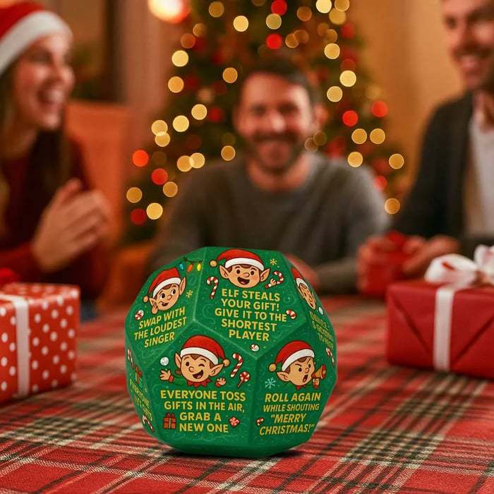 Dice Christmas Elf Theme Exchange Gift Colorful Dice