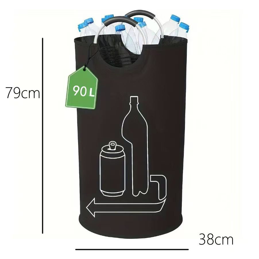 🌟🌟Oxford Cloth Foldable Aluminum Handheld Laundry Basket Bottle Storage Basket Waterproof Laundry Basket Bath