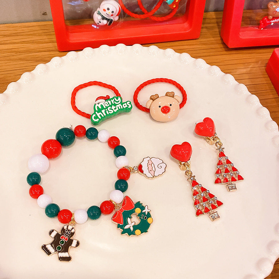 🎅🎄❄️Hot Sale Christmas Bracelet Handmade Bracelet Colorful Bracelet Christmas Gift Wholesale Versatile Jewelry Children's Accessories🎅🎄❄️