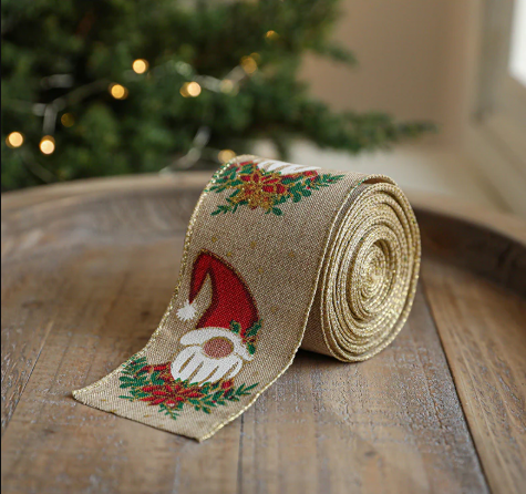 Linen Christmas Ribbon Christmas Tree Vine Wreath Decoration Ribbon Woven Ribbon Party Supplies Atmosphere Arrangement Color Ribbon