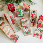 Linen Christmas Ribbon Christmas Tree Vine Wreath Decoration Ribbon Woven Ribbon Party Supplies Atmosphere Arrangement Color Ribbon