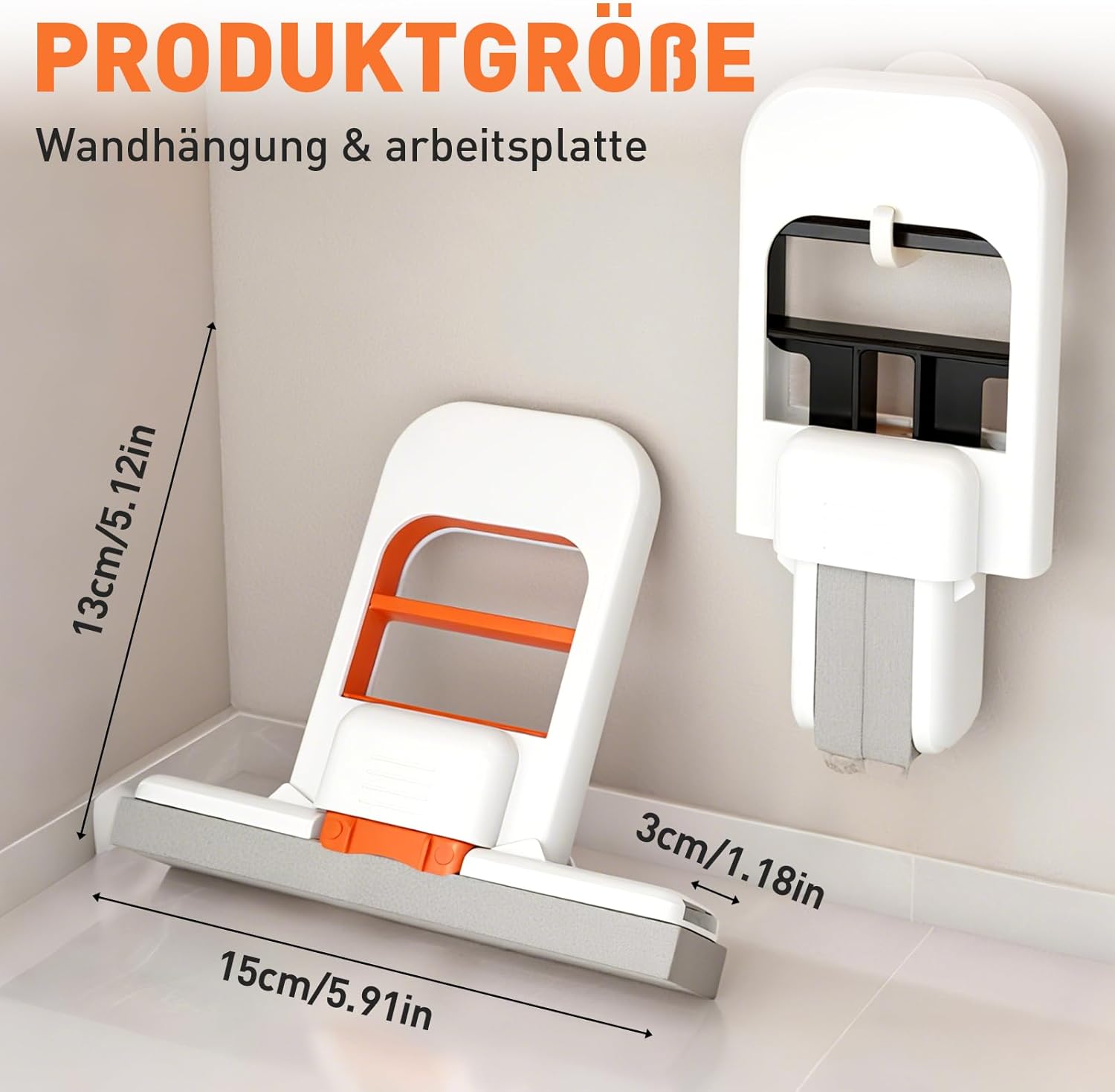 🌟🌟Mini Foldable Desktop Mop – Portable Versatile Wet & Dry Cleaning Sponge Mop for Home