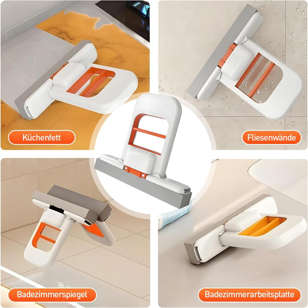 🌟🌟Mini Foldable Desktop Mop – Portable Versatile Wet & Dry Cleaning Sponge Mop for Home