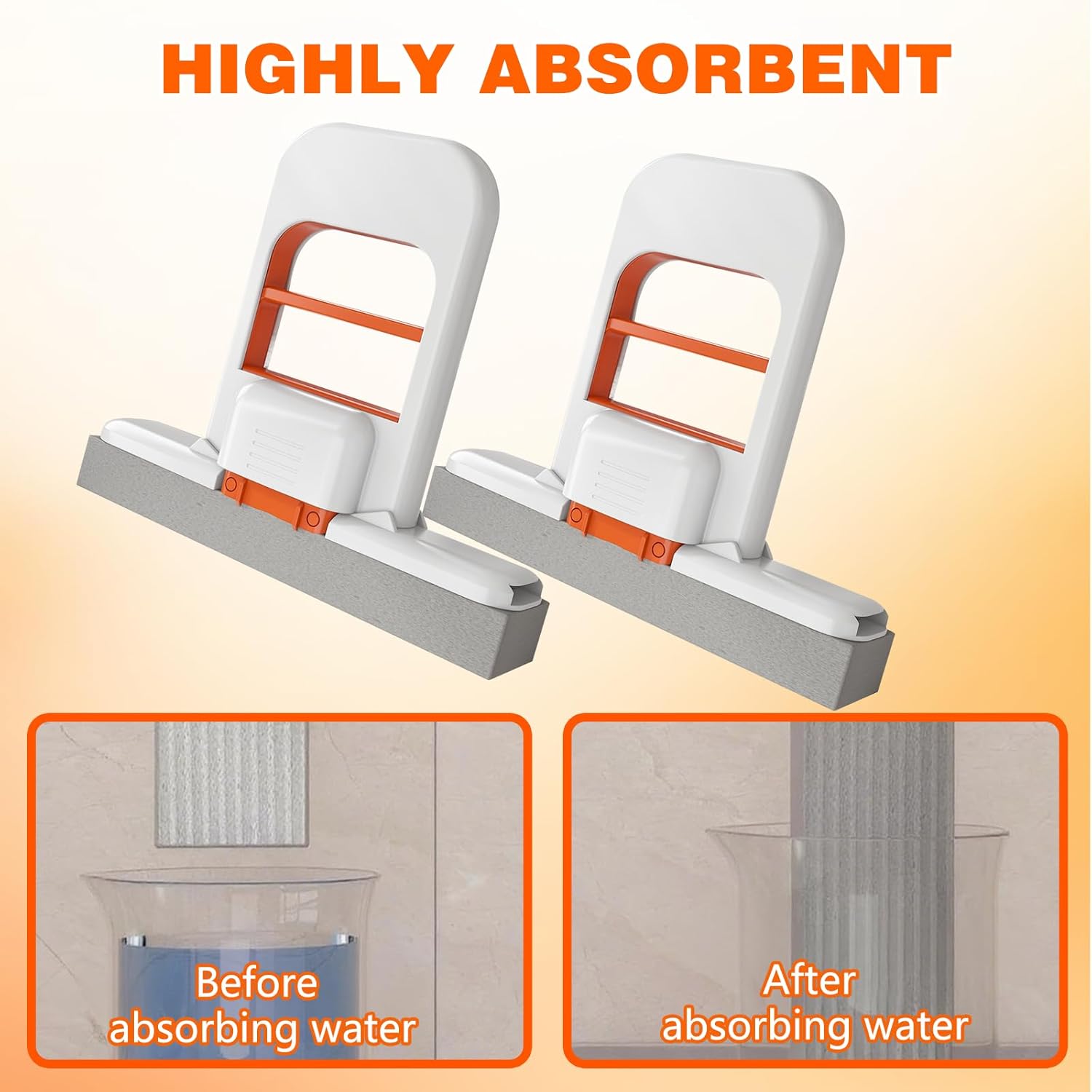 🌟🌟Mini Foldable Desktop Mop – Portable Versatile Wet & Dry Cleaning Sponge Mop for Home