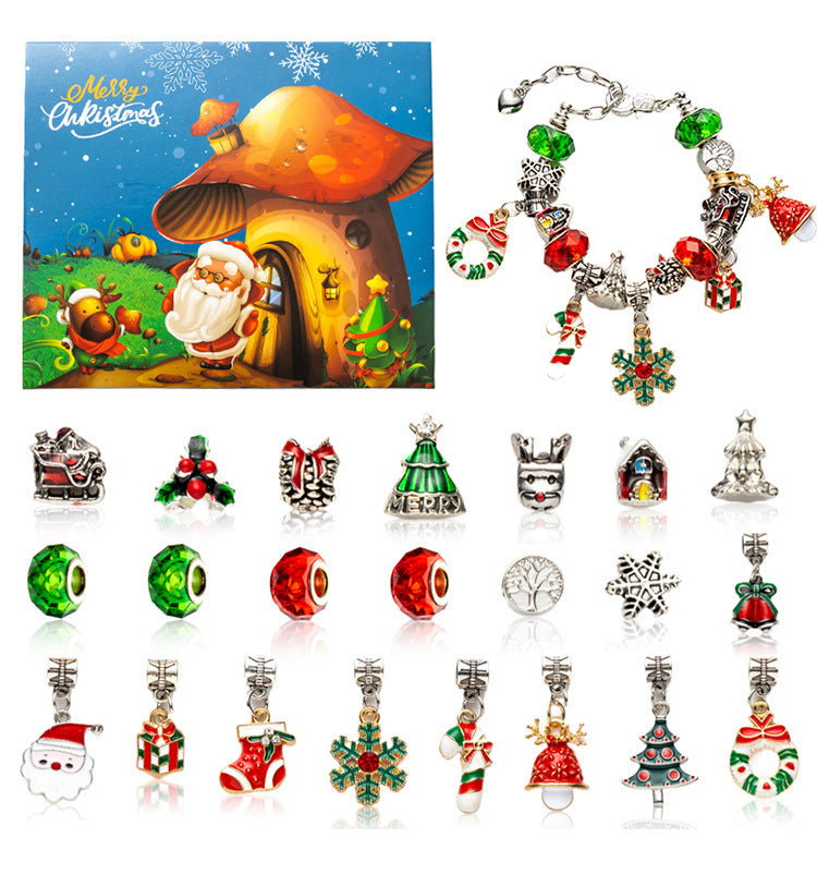 New Christmas Blind Box Bracelet Heaven and Earth Cover Box Anti-Drop diy Handmade Beaded Bracelet gold Children's Bracelet