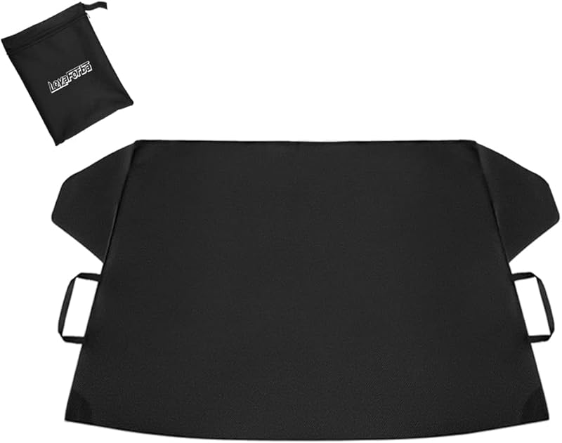 🌟🌟Windshield Snow Cover for Cars, Trucks, Vans - Waterproof, Windproof Winter Frost and Ice Removal Sunshade With Side Mirror Covers