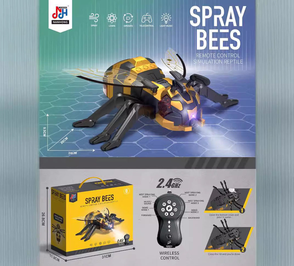 Remote Control Spray Spider Toy Bee Dragonfly Octopus Insect Toy Children's Toy