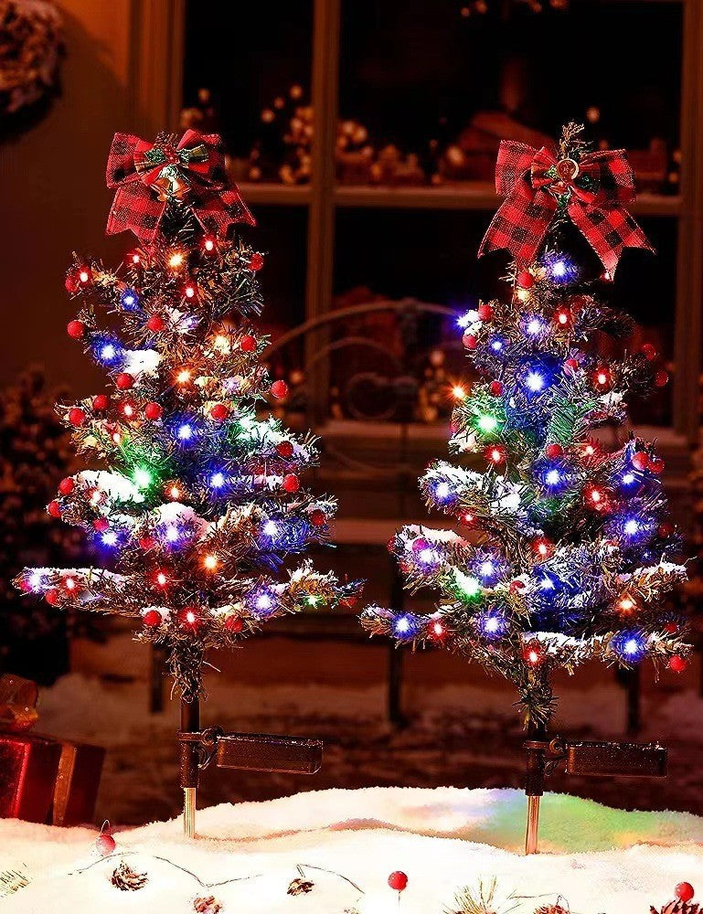 🎅🎄❄️Solar Christmas Pine Tree Light Outdoor Lawn Decoration Landscape Christmas Festival Atmosphere LED Garden lamp❄️🎄🎅